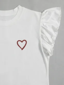 Hot Women's Pajama Set Casual Comfort Heart Elastic Waist T Shirt Shorts Home Valentine's Day Daily Short Sleeve Crew Neck Summer Spring Regular Fit Women Pajama-Setter