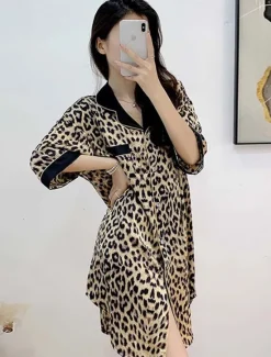 Hot Women's Pajamas Active Home Crew Neck Summer Spring Women Sleepwear