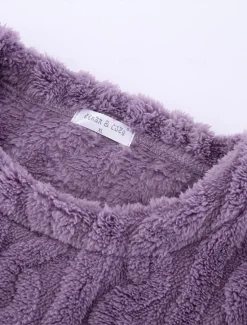Hot Women's Pajamas Nightgown Pure Color Simple Comfort Comfrt Home Fleece Crew Neck Spring Fall Home Outfits Women Sleepwear