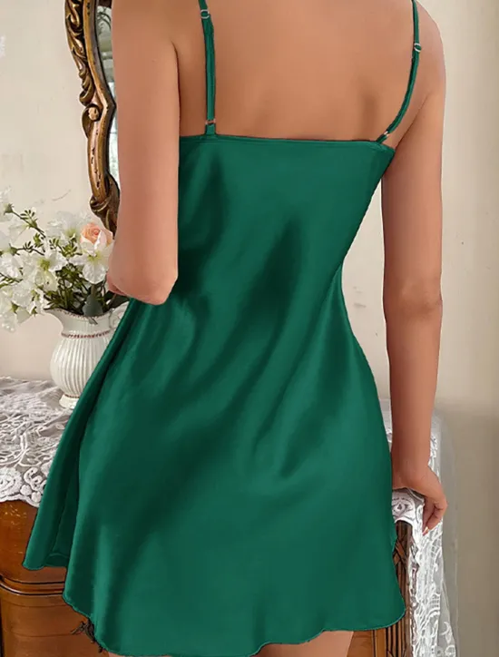 Best Women's Pajamas Nightgown Nightshirt Dress Pure Color Fashion Comfort Sweet Home Daily Bed Satin Silk Breathable Straps Sleeveless Backless Summer Spring Home Outfits Women Sleepwear