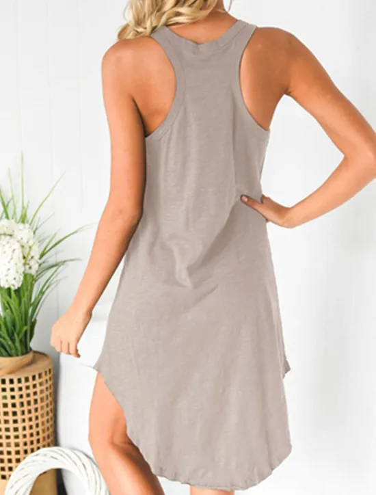 New Women's Pajamas Nightgown Nighty Pjs Pure Color Comfort Soft Home Vacation Sleeveless Spring Summer Army Green Home Outfits Women Sundresses