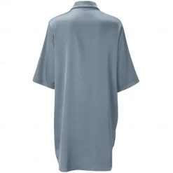 Clearance Women's Pajamas Nightgown Dress Pjs Pure Color Fashion Simple Comfort Party Home Bed Satin V Wire Half Sleeve Summer Spring Women Sleepwear