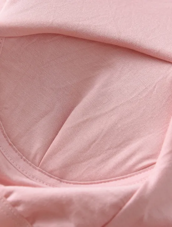 Sale Women's Pajamas Nightgown Nightshirt Dress Pure Color Simple Comfort Home Daily Bed Modal Breathable Crew Neck Short Sleeve T shirt Tee Summer Spring Home Outfits Women Sleepwear