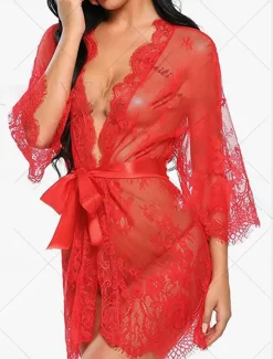 Online Women's Pajamas Nightgown Nightshirt Dress Pure Color Simple Casual Soft Home Daily Bed Breathable V Wire Long Sleeve Summer Spring Home Outfits Women Lingerie