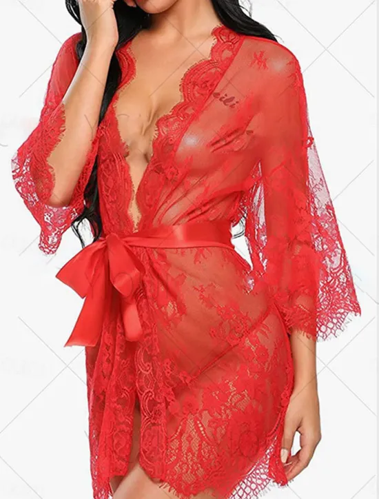 Online Women's Pajamas Nightgown Nightshirt Dress Pure Color Simple Casual Soft Home Daily Bed Breathable V Wire Long Sleeve Summer Spring Home Outfits Women Lingerie