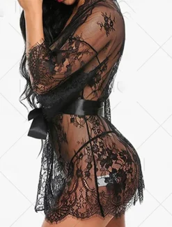 Online Women's Pajamas Nightgown Nightshirt Dress Pure Color Simple Casual Soft Home Daily Bed Breathable V Wire Long Sleeve Summer Spring Home Outfits Women Lingerie