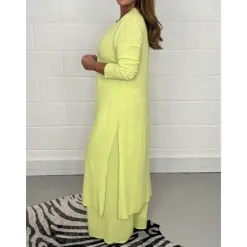 Sale Women's Pajamas Pajama Top and Pant Sets 2 Pieces Pure Color Fashion Casual Soft Home Daily Bed Breathable V Wire Long Sleeve T shirt Tee Pant Summer Spring Women Two Piece Sets