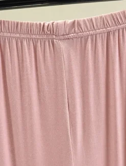 Outlet Women's Pajamas Pajama Top and Pant Sets 2 Pieces Pure Color Fashion Casual Soft Home Daily Bed Modal Breathable Lapel Long Sleeve Pant Summer Spring Home Outfits Women Pajama-Setter