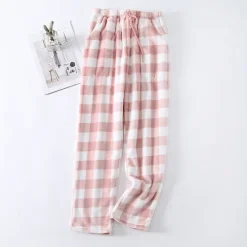 Outlet Women's Pajamas Pants Nighty Pjs 1 PCS Grid / Plaid Fashion Simple Comfort Party Home Bed Flannel Warm Breathable Long Pant Elastic Waist Print Pocket Fall Winter Home Outfits Women Sleepwear