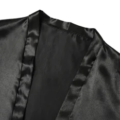 Women's Pajamas Robes Gown Nightgown Pjs 5 Pieces Pure Color Fashion Simple Retro Party Home Bed Satin Silk V Wire Long Sleeve Strap Top Pant Elastic Waist Belt Included Spring Fall Home Outfits Women Pajama-Setter