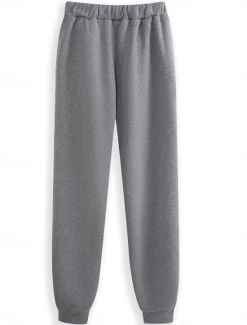 Sale Women's Pajamas Set Fleece Lined 2 Pieces Sweatshirt Tracksuits Daily Fleece Pants Long Sleeve Crew Neck Plain Casual Black Dark Pink Blue Fall Regular Fit Women Two Piece Sets