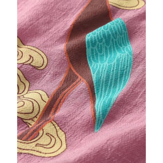 New Women's Pajamas Sets Floral Fashion Comfort Home Daily Bed Cotton And Linen Breathable Crew Neck Short Sleeve T shirt Tee Shorts Elastic Waist Summer Spring Home Outfits Women Pajama-Setter