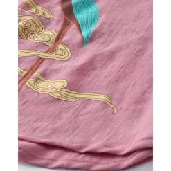 New Women's Pajamas Sets Floral Fashion Comfort Home Daily Bed Cotton And Linen Breathable Crew Neck Short Sleeve T shirt Tee Shorts Elastic Waist Summer Spring Home Outfits Women Pajama-Setter