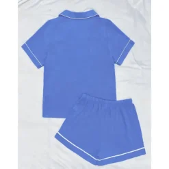 Best Women's Pajamas Sets Pure Color Fashion Comfort Home Daily Bed Rayon Breathable Lapel Short Sleeve Shirt Shorts Button Pocket Summer Spring Home Outfits Women Pajama-Setter