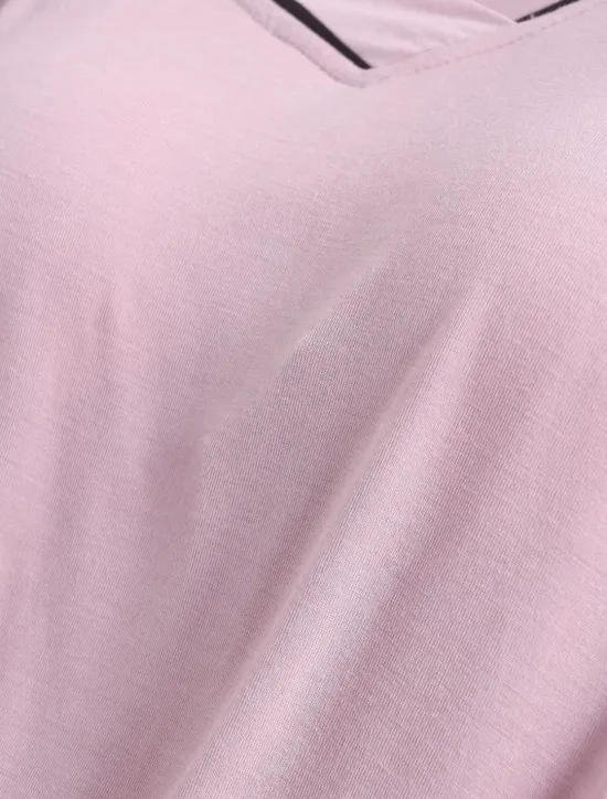 Clearance Women's Pajamas Sets Pure Color Fashion Simple Comfort Home Daily Bed Modal Breathable V Wire Short Sleeve T shirt Tee Pant Chest pads Summer Home Outfits Women Pajama-Setter