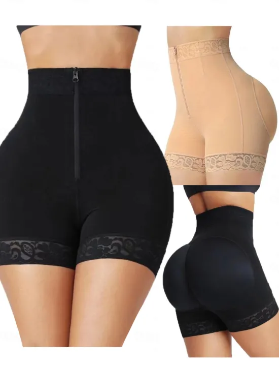 Clearance Women's Panties Hip Enhancer Shapewear Zipper Tummy Control Fajas Shorts High Waisted Body Shaper Boyshort Underwear Home Outfits Women Shapewear