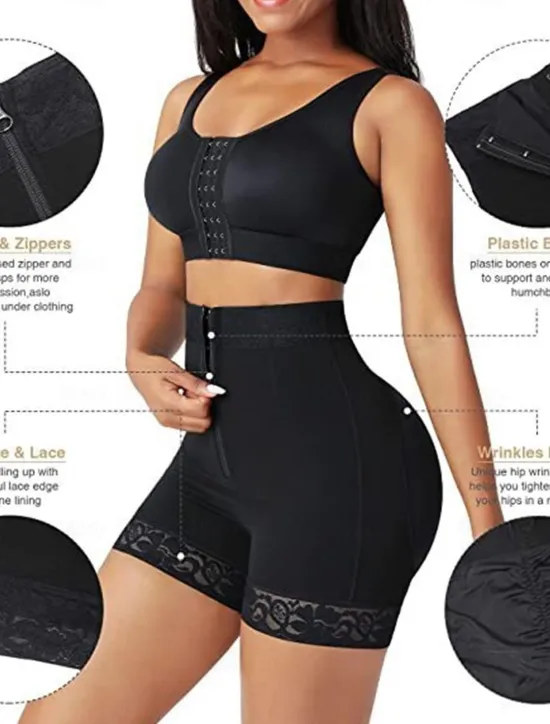Clearance Women's Panties Hip Enhancer Shapewear Zipper Tummy Control Fajas Shorts High Waisted Body Shaper Boyshort Underwear Home Outfits Women Shapewear