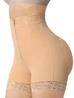 Clearance Women's Panties Hip Enhancer Shapewear Zipper Tummy Control Fajas Shorts High Waisted Body Shaper Boyshort Underwear Home Outfits Women Shapewear