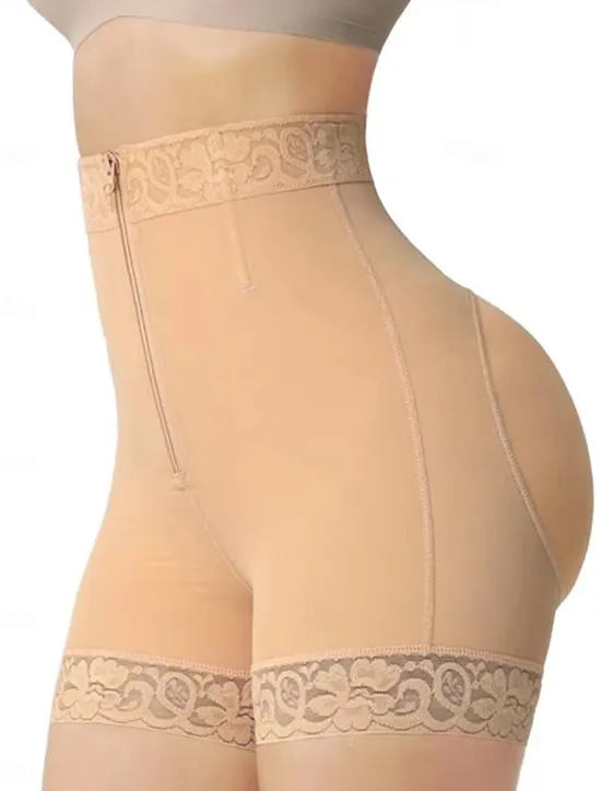 Clearance Women's Panties Hip Enhancer Shapewear Zipper Tummy Control Fajas Shorts High Waisted Body Shaper Boyshort Underwear Home Outfits Women Shapewear