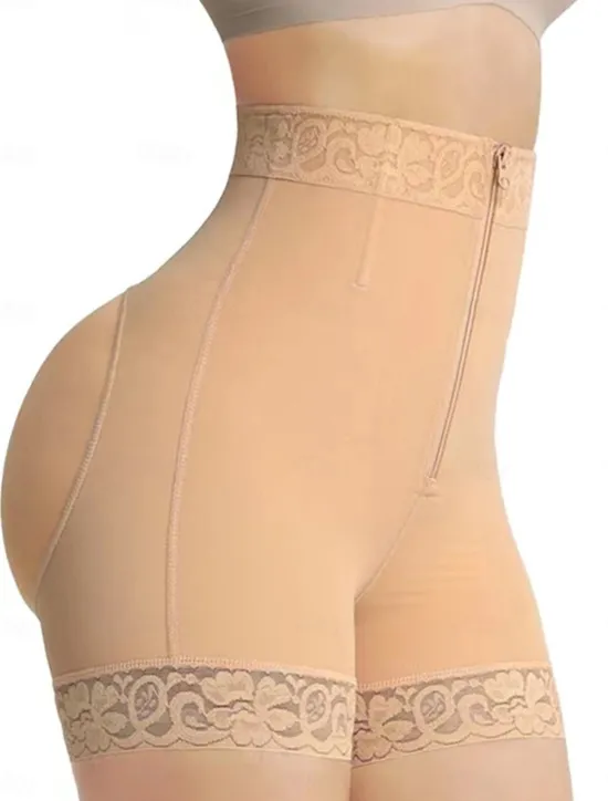 Clearance Women's Panties Hip Enhancer Shapewear Zipper Tummy Control Fajas Shorts High Waisted Body Shaper Boyshort Underwear Home Outfits Women Shapewear