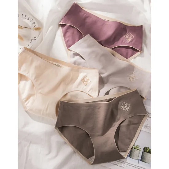 Women's Panties Pure Color Simple Daily Bed Cotton Breathable Summer Spring Home Outfits Women Lingerie