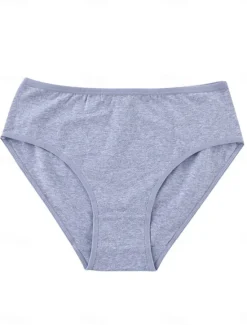 Women's Panties Pure Color Undergarments Comfort Home Daily Bed Cotton Breathable Elastic Waist Summer Spring Home Outfits Women Lingerie