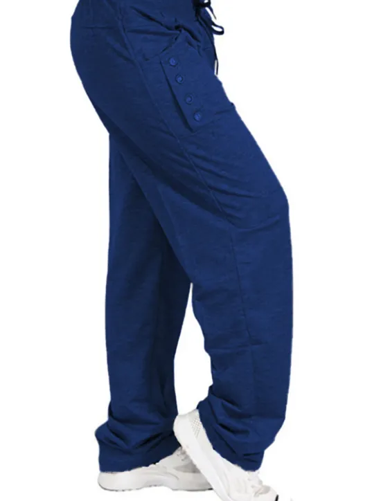 New Women's Pants Trousers Sporty Casual Lounge Full Length Natural Solid Color Micro-elastic Vacation Daily Weekend Black Dark Navy Light Grey Dark Gray Fall Winter Regular Fit Women Pants