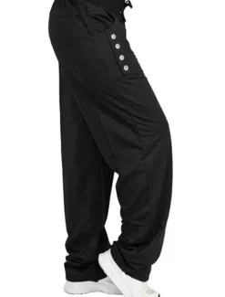 New Women's Pants Trousers Sporty Casual Lounge Full Length Natural Solid Color Micro-elastic Vacation Daily Weekend Black Dark Navy Light Grey Dark Gray Fall Winter Regular Fit Women Pants