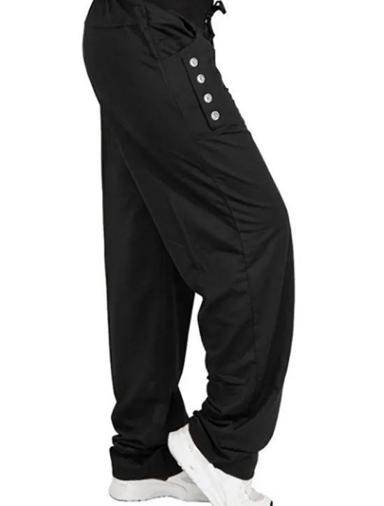 New Women's Pants Trousers Sporty Casual Lounge Full Length Natural Solid Color Micro-elastic Vacation Daily Weekend Black Dark Navy Light Grey Dark Gray Fall Winter Regular Fit Women Pants