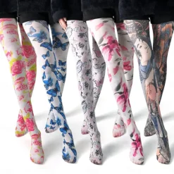 Women's Panty Hose Gift Daily Flower Acrylic Fibers Casual Boho / Bohemian Casual / Daily 1 Pair Women Socks