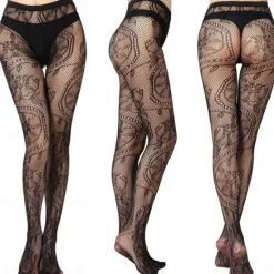 Best Women's Panty Hose Party Holiday Retro Sexy Lolita Elastic 1 Pair Women Socks