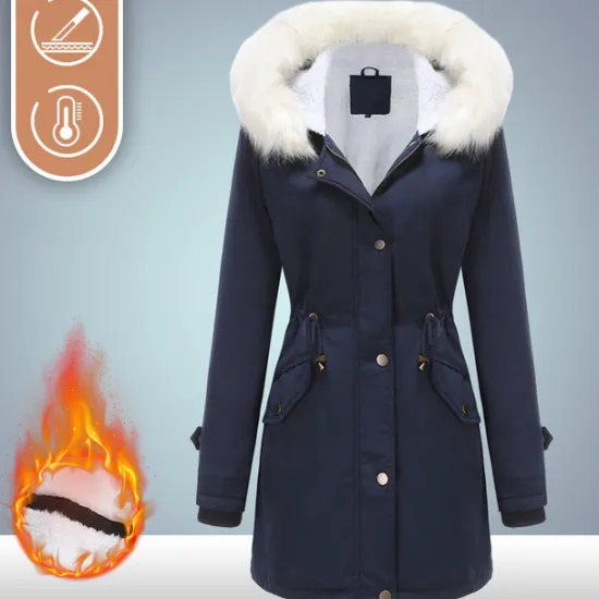 Clearance Women's Parka Jacket Hiking Windbreaker Hiking Fleece Jacket Winter Outdoor Thermal Warm Fleece Lining Windproof Winter Jacket Full Length Visible Zipper Fishing Camping / Hiking / Caving Traveling Women Puffers & Parka