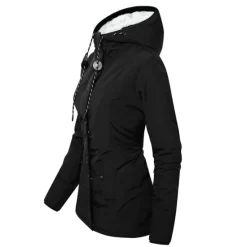 Sale Women's Parka Waterproof Puffer Jacket Thermal Warm Heated Coat Fleece Lined Winter Coat Windproof Outdoor Zip up Hooded Coat Sports Hiking Jacket Purple Pink Women Women's Jacket