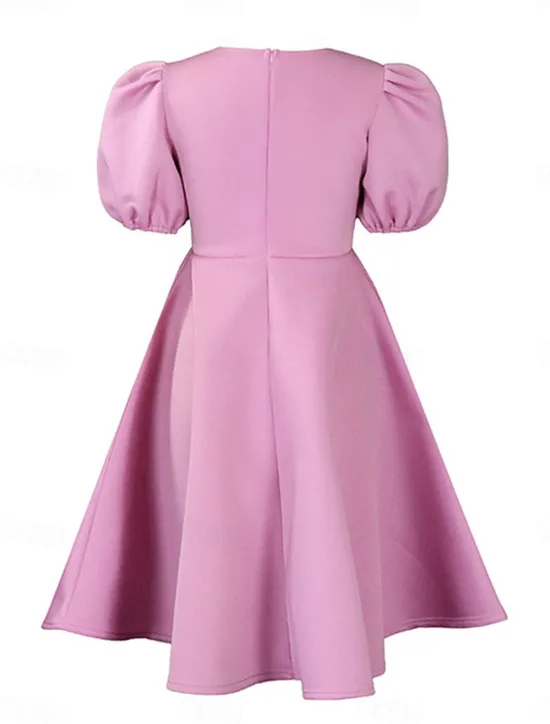 Hot Women's Party Dress Homecoming Dress Cocktail Dress Ruched Crew Neck Short Sleeve Midi Dress Wedding Guest Birthday Black White Summer Spring Women Cocktail Dress
