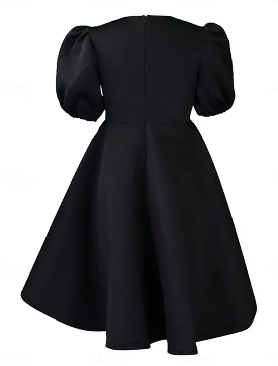 Hot Women's Party Dress Homecoming Dress Cocktail Dress Ruched Crew Neck Short Sleeve Midi Dress Wedding Guest Birthday Black White Summer Spring Women Cocktail Dress
