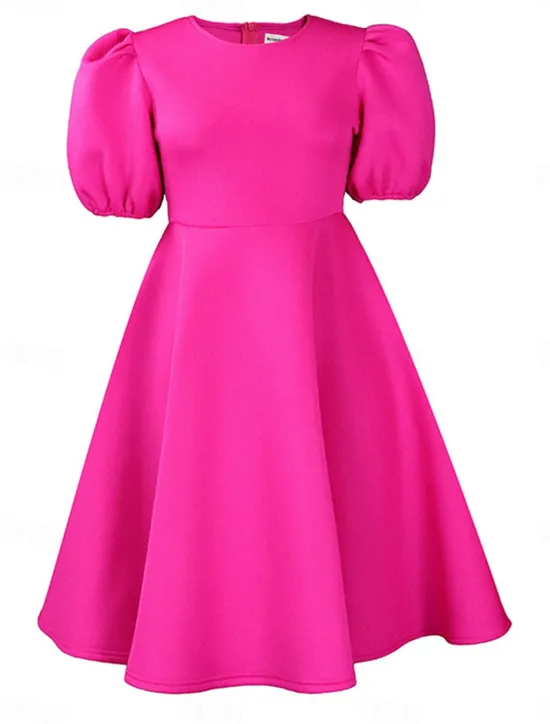 Hot Women's Party Dress Homecoming Dress Cocktail Dress Ruched Crew Neck Short Sleeve Midi Dress Wedding Guest Birthday Black White Summer Spring Women Cocktail Dress