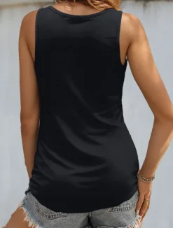 Outlet Women's Patriotic Camisole Tank Top Graphic Flag Elegant Daily Stylish Sleeveless Sleeveless V Neck Regular Tops Daily Summer Spring Women Independence Day Top
