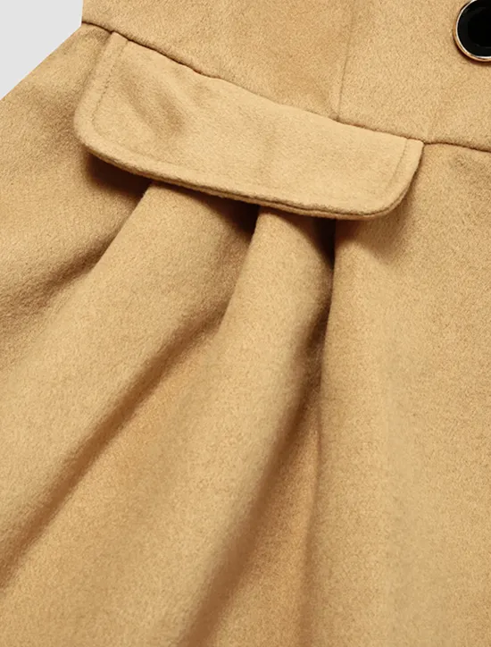 Online Women's Pea Coat Long Coat Duble Breasted Dress Coat Belted Winter Coat Warm Windproof Trench Coat Slim Fit Elegant Casual Jacket Long Sleeve Outerwear Women Coats & Trench Coats
