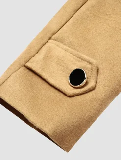 Online Women's Pea Coat Long Coat Duble Breasted Dress Coat Belted Winter Coat Warm Windproof Trench Coat Slim Fit Elegant Casual Jacket Long Sleeve Outerwear Women Coats & Trench Coats