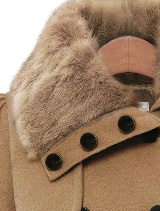 Online Women's Pea Coat Long Coat Duble Breasted Dress Coat Belted Winter Coat Warm Windproof Trench Coat Slim Fit Elegant Casual Jacket Long Sleeve Outerwear Women Coats & Trench Coats