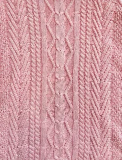 Clearance Women's Pink Sweater Mock Neck Cable Knit Fall Winter Work Elegant Fashion Daily Long Sleeve Textured Hot Pink Red Women Pullovers & Tops