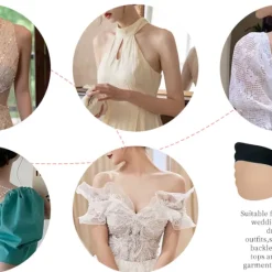 Online Women's Plus Size Bras & Bralettes Adhesive Bra Strapless 3/4 Cup Solid Color Micro-elastic Breathable Push Up Invisible Wedding Party Party & Evening Silica Gel 805-1 skin tone / 1 PC Home Outfits Women Lingerie