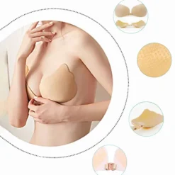 Online Women's Plus Size Bras & Bralettes Adhesive Bra Strapless 3/4 Cup Solid Color Micro-elastic Breathable Push Up Invisible Wedding Party Party & Evening Silica Gel 805-1 skin tone / 1 PC Home Outfits Women Lingerie