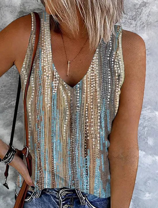 Clearance Women's Plus Size Camisole Tank Top Going Out Tops Vest Concert Tops Streetwear Casual Floral Buttons Print Sleeveless Regular Tops V Neck Holiday Light Green Blue Khaki Women Tank Tops & Camis