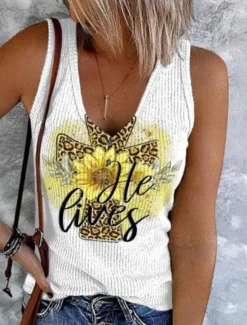 Clearance Women's Plus Size Camisole Tank Top Going Out Tops Vest Concert Tops Streetwear Casual Floral Buttons Print Sleeveless Regular Tops V Neck Holiday Light Green Blue Khaki Women Tank Tops & Camis