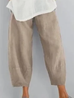 Sale Women's Plus Size Chinos Capri shorts Baggy Pants Sporty Casual Chino Calf-Length Natural Solid Color Pocket Baggy Micro-elastic Vacation Daily Weekend Black Navy Blue Green khaki Spring Fall Regular Women Pants|Pants