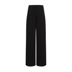 Best Women's Plus Size Cotton Linen Pants High Waist Solid Color Drawstring Wide Leg Comfy Breathable Quick Dry Micro-elastic Black White Dark Navy Blue Summer Spring Fall Loose Fit Women Pants