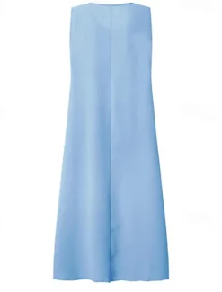 Outlet Women's Plus Size Knee Length Dress Lace Dress Dress Set Two Piece Dress Church Dress Elegant Classic Chinoiserie Formal Vacation Wedding Guest Regular Fit Pure Color Half Sleeve Crew Neck Light Blue Women Chiffon Dresses