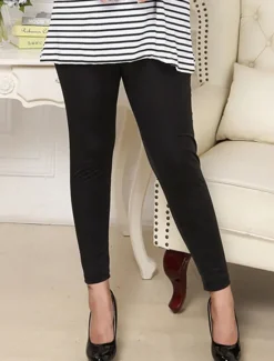 Sale Women's Plus Size Leggings Fashion Streetwear Stylish Full Length High Waist Solid Color High Cut Comfort Breathability Soft Micro-elastic Vacation Street Daily Fall Winter Women Leggings