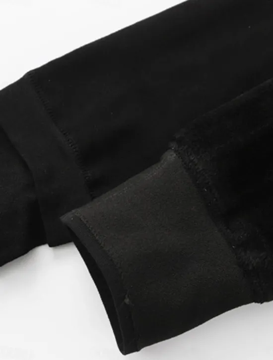 Discount Women's Plus Size Leggings Fashion Simple Full Length High Waist Plain High Cut Thermal Warm Soft Comfortable Stretchy Outdoor Home Daily Grey Black Fall Winter Plus Size Women Leggings